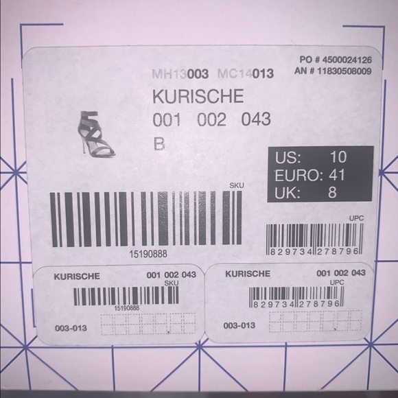 Call it spring VEGAN lace up open toe heel - Picture 4 of 4